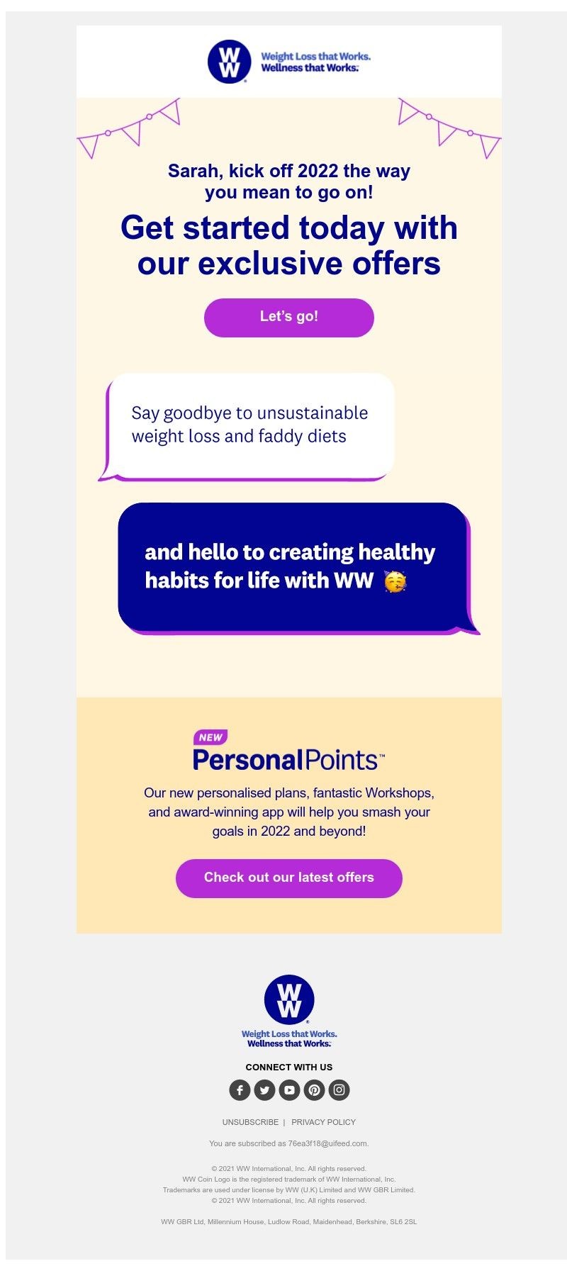 WW (Weight Watchers) - Pssst, we've got an exclusive offer for you...