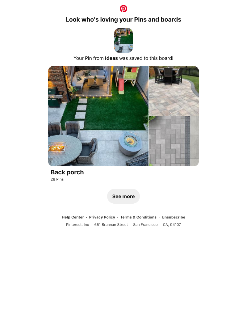 Pinterest - Your Pin from Ideas was saved to a similar board