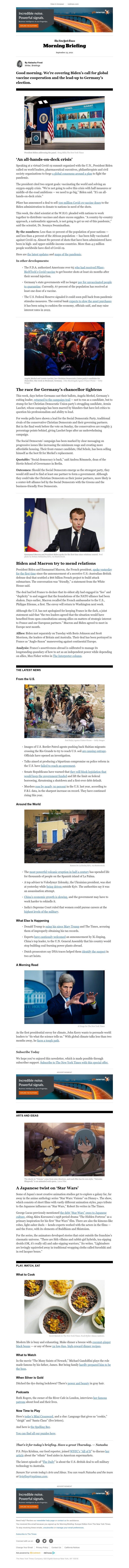 The New York Times - Your Thursday Briefing