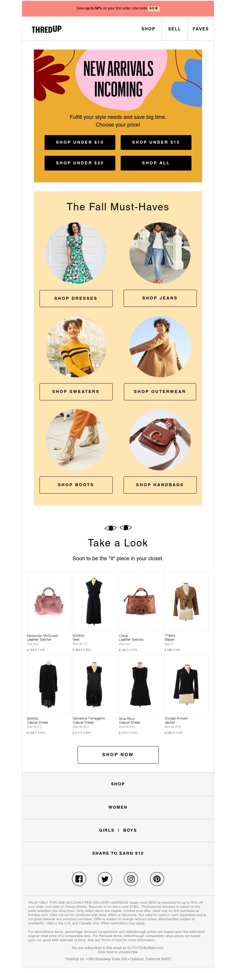 thredUP - 🍂 Fall calls for amazing deals...