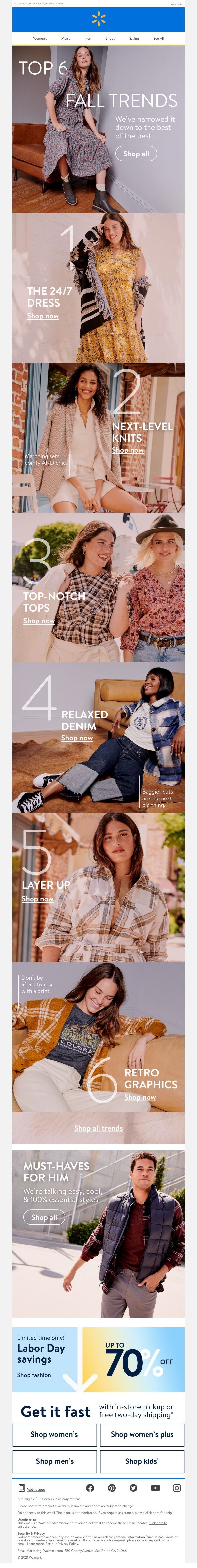 Walmart - Open up! Fall's best fashion is right here. 👋