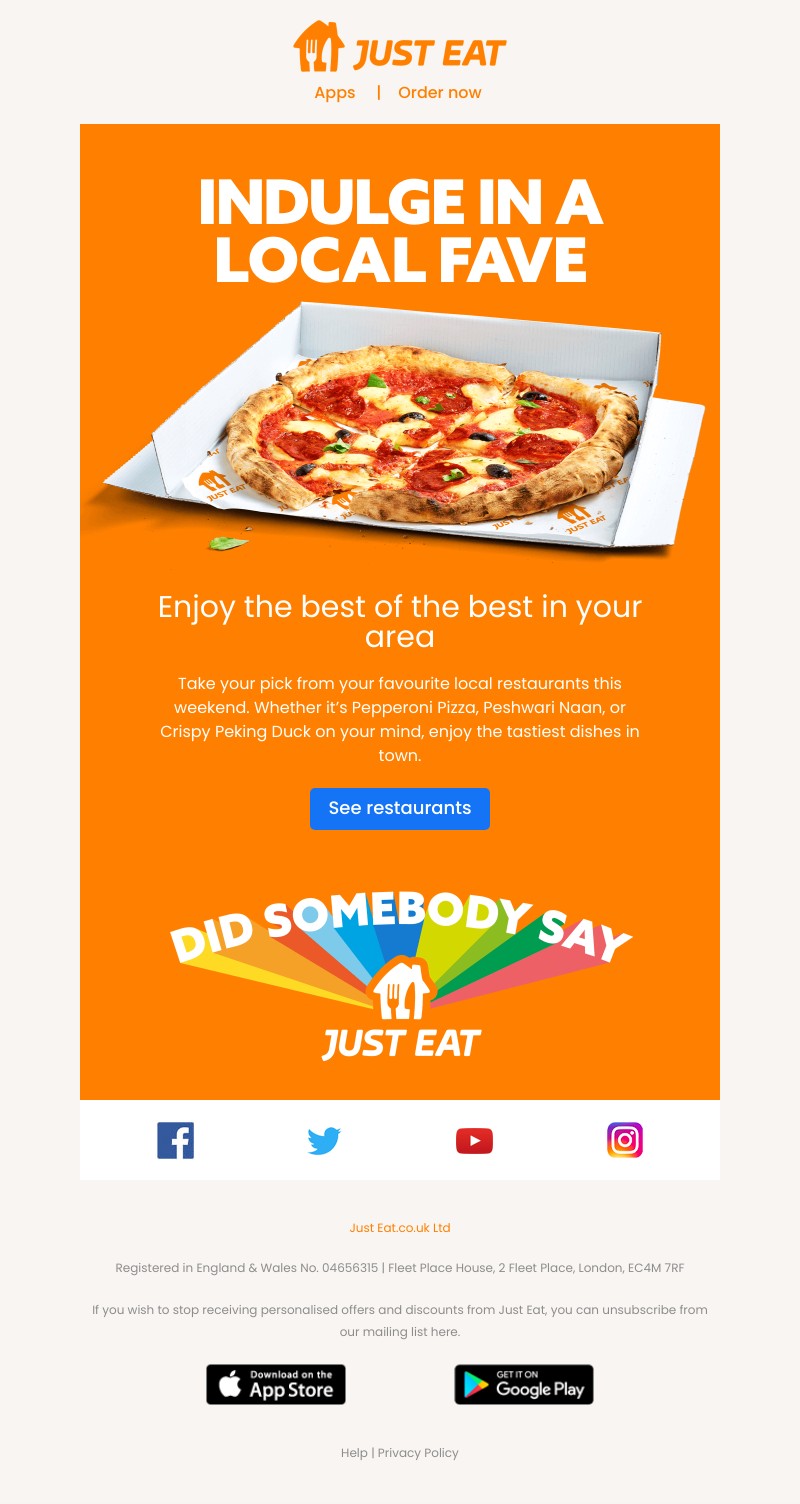 Just Eat - Ramy, keep it local this weekend 🏠🍕