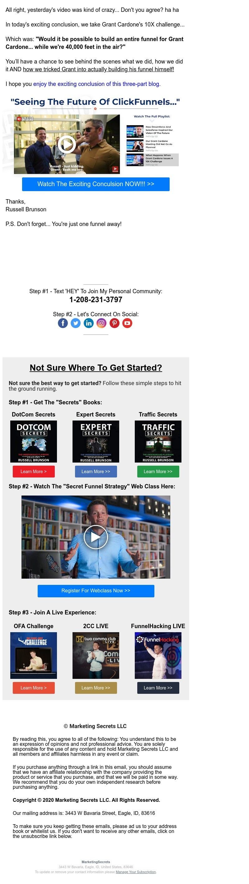 ClickFunnels - (part 3 of 3) ...the 10X challenge