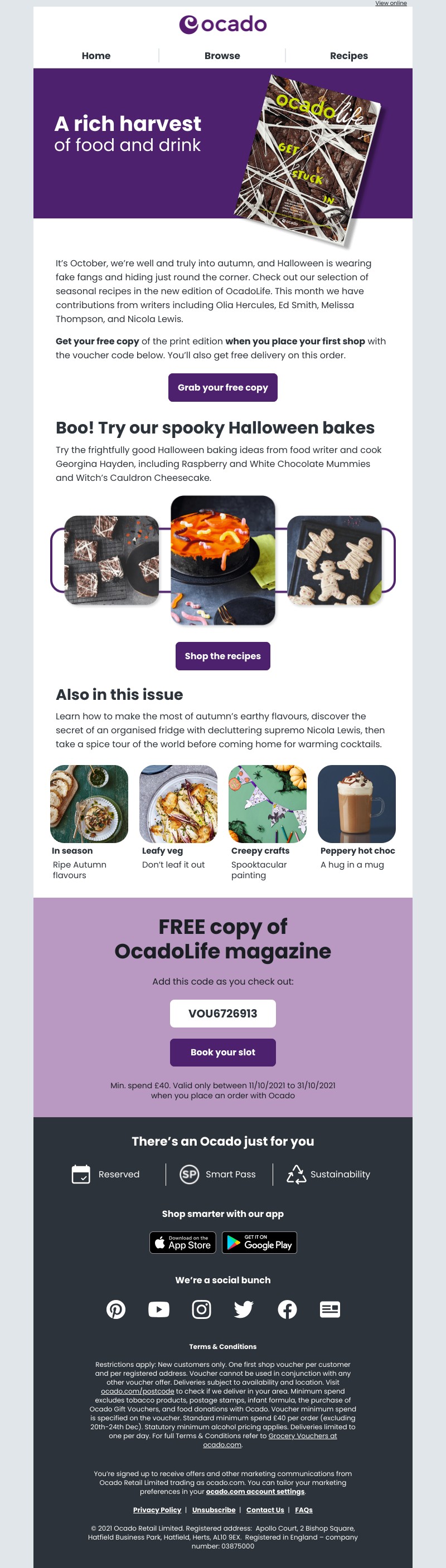  - Get your free copy of OcadoLife magazine
