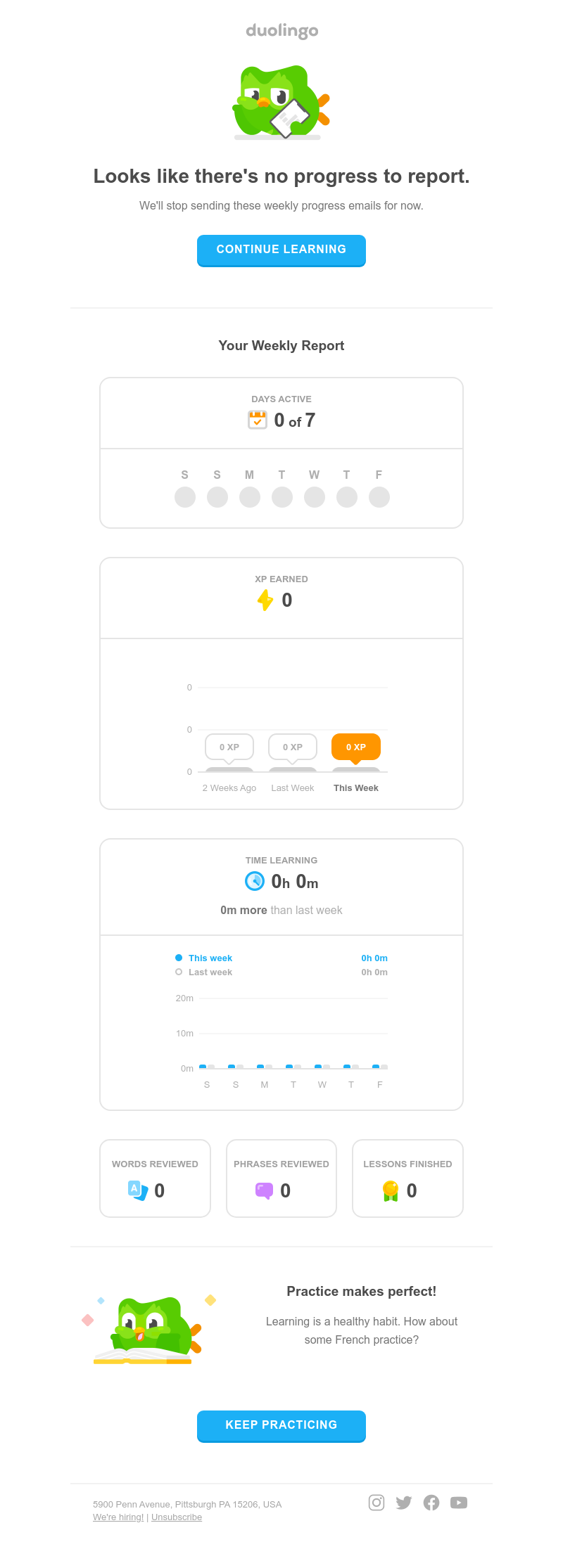 Duolingo - 📬 Your weekly progress report