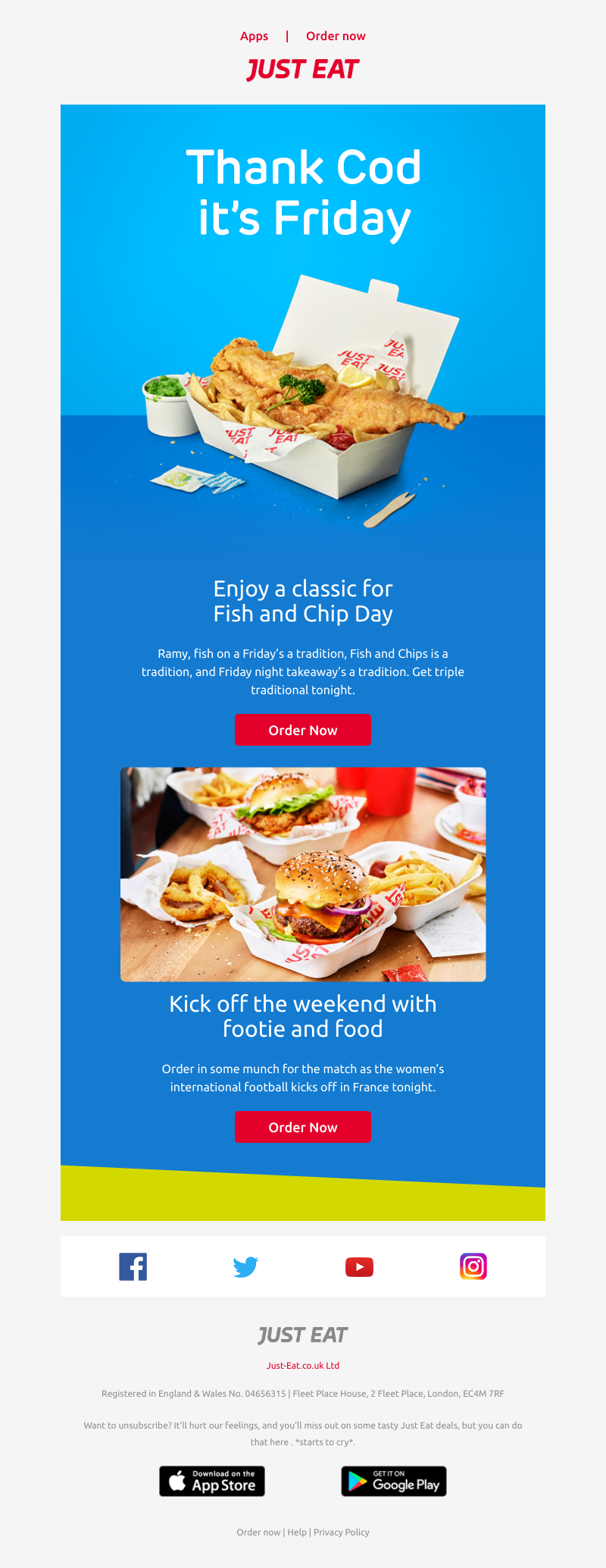 Just Eat - Ramy, there’s something fish and chippy going on