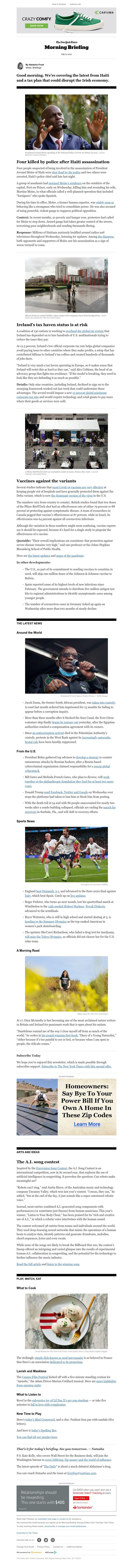 The New York Times - Your Thursday Briefing