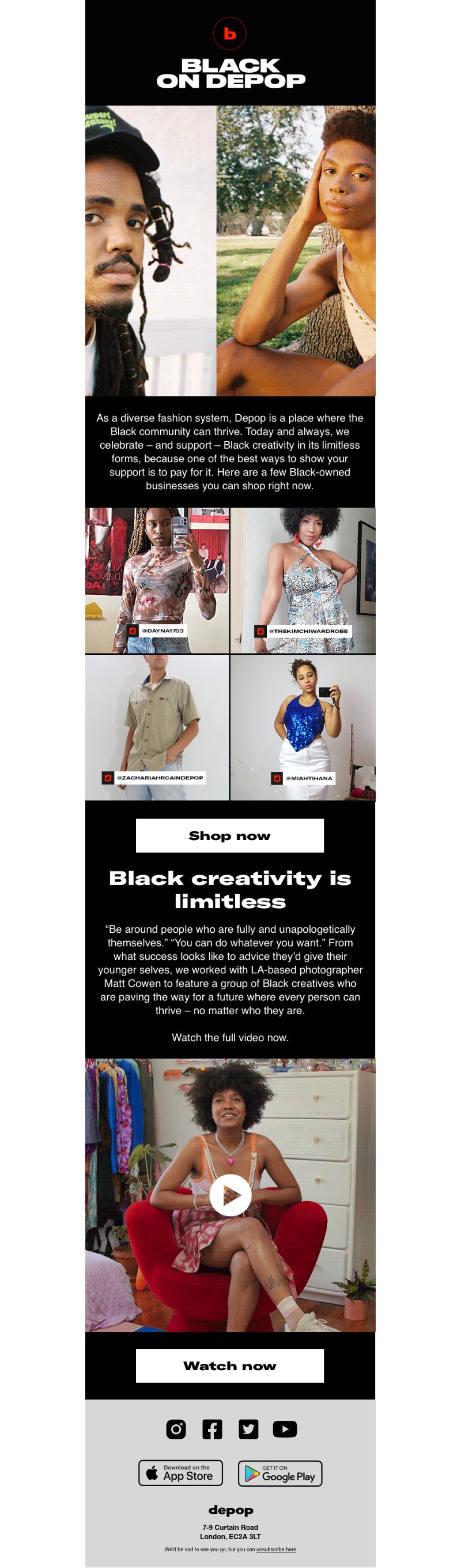 Depop - Black on Depop – today, and always