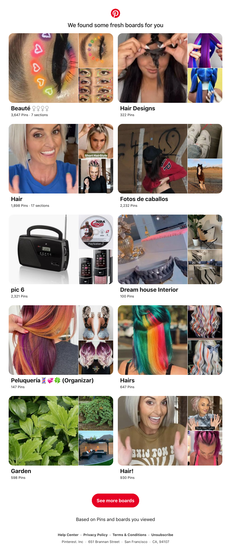 Pinterest - "Beauté ‍♀️‍♀️‍♀️‍♀️", "Hair Designs" and 8 other boards like yours