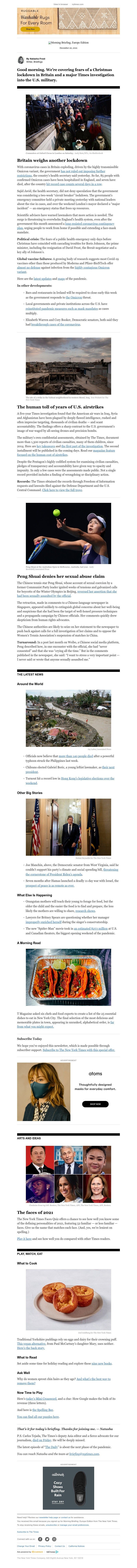 The New York Times - Your Monday Briefing