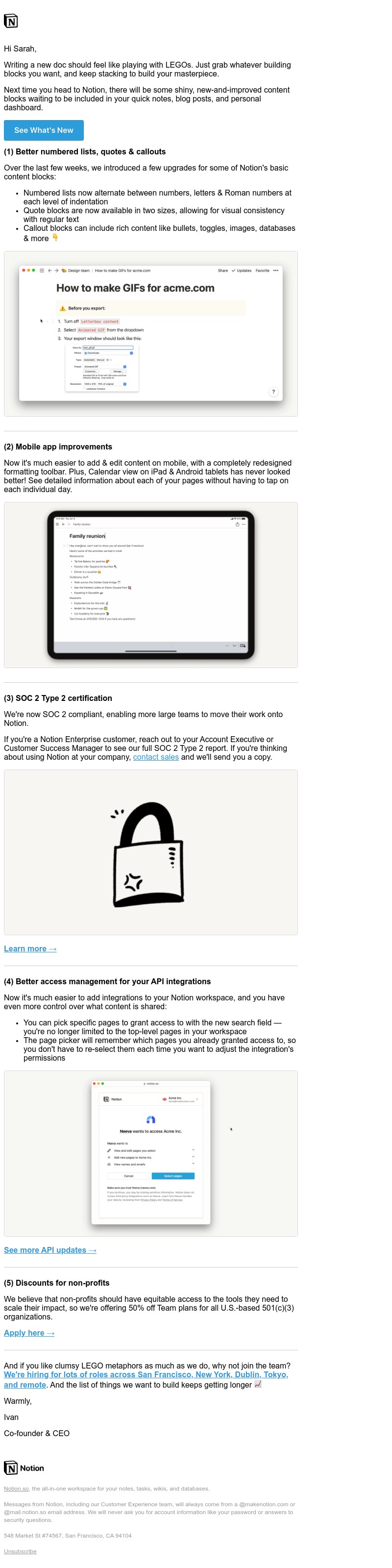  - Better mobile apps, SOC 2 certification & more