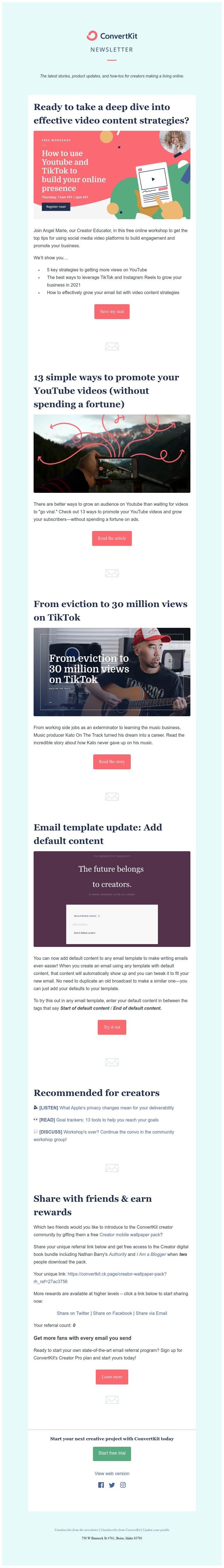 ConvertKit - How to use YouTube + TikTok to build your online presence