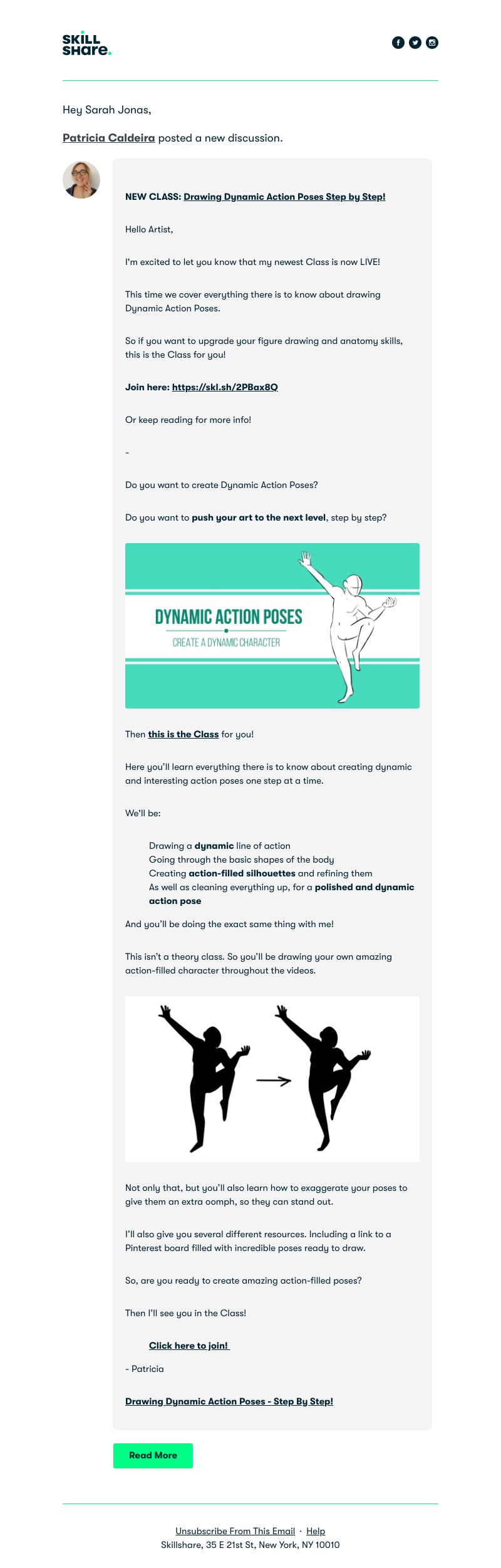 Skillshare - NEW CLASS! Draw Dynamic ACTION Poses Step by Step!