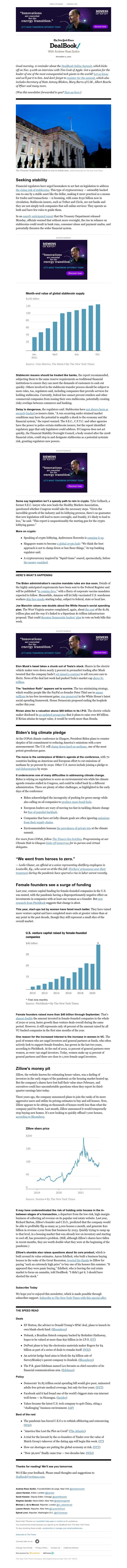 The New York Times - DealBook: A call to action on crypto