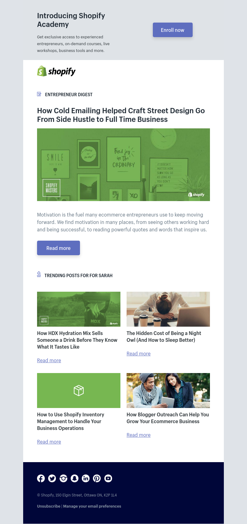 Shopify - Email Marketing. It Works.