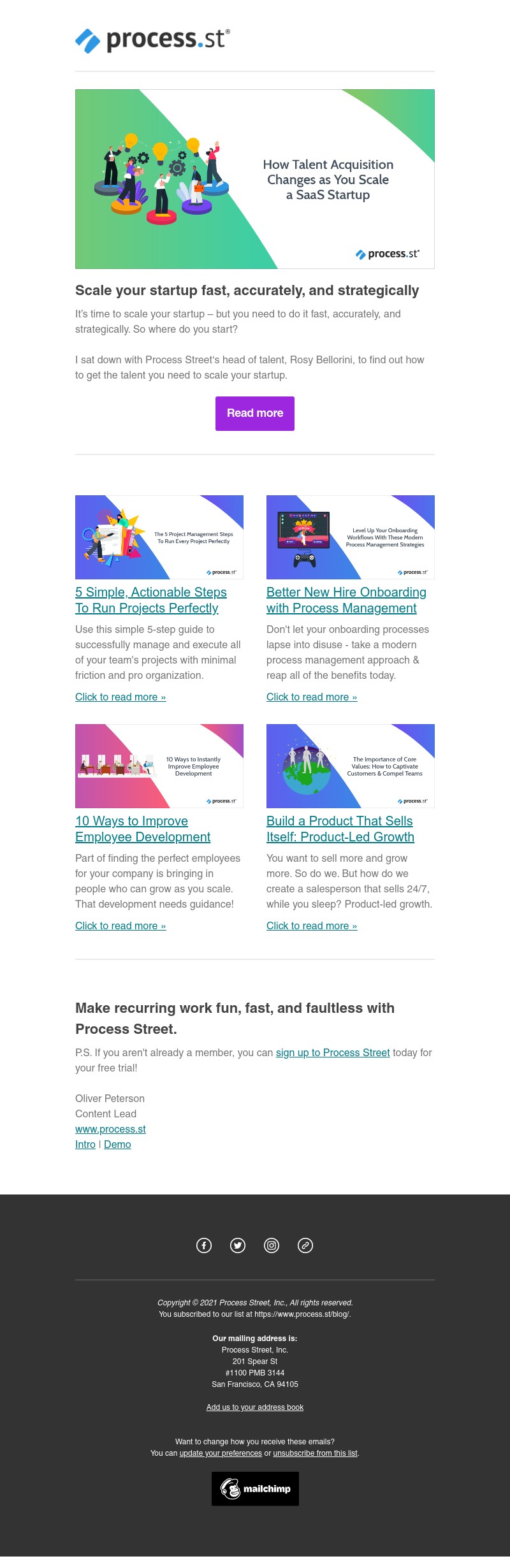 Process Street - Get the talent you need to scale your startup 📈