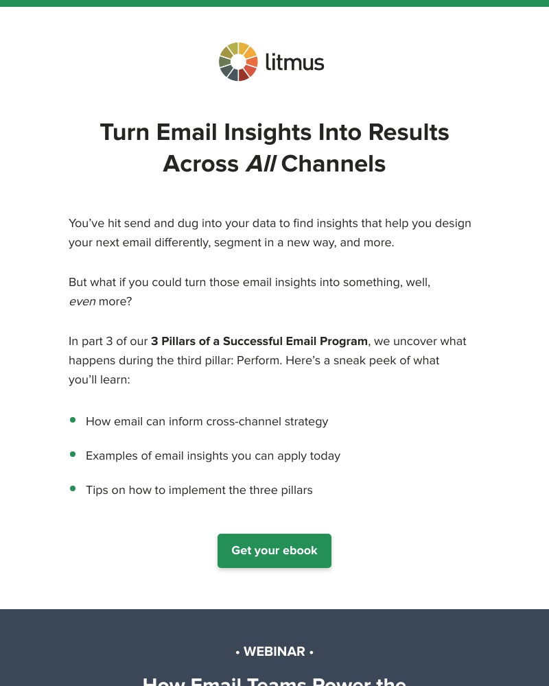 Litmus - Ebook: Are your email insights fueling your entire marketing mix?