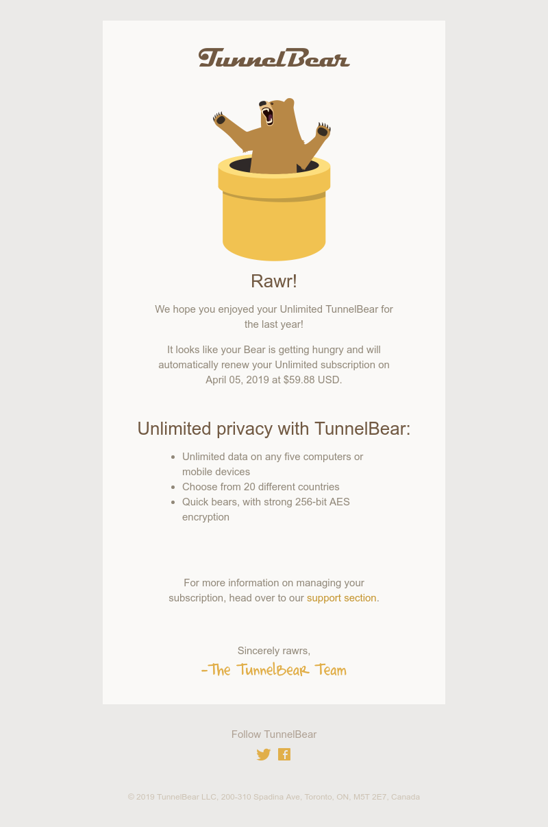  - Your Grizzly TunnelBear is Hungry