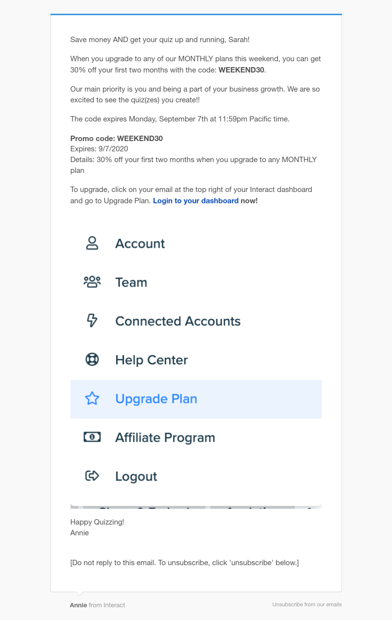 Interact - Your weekend savings