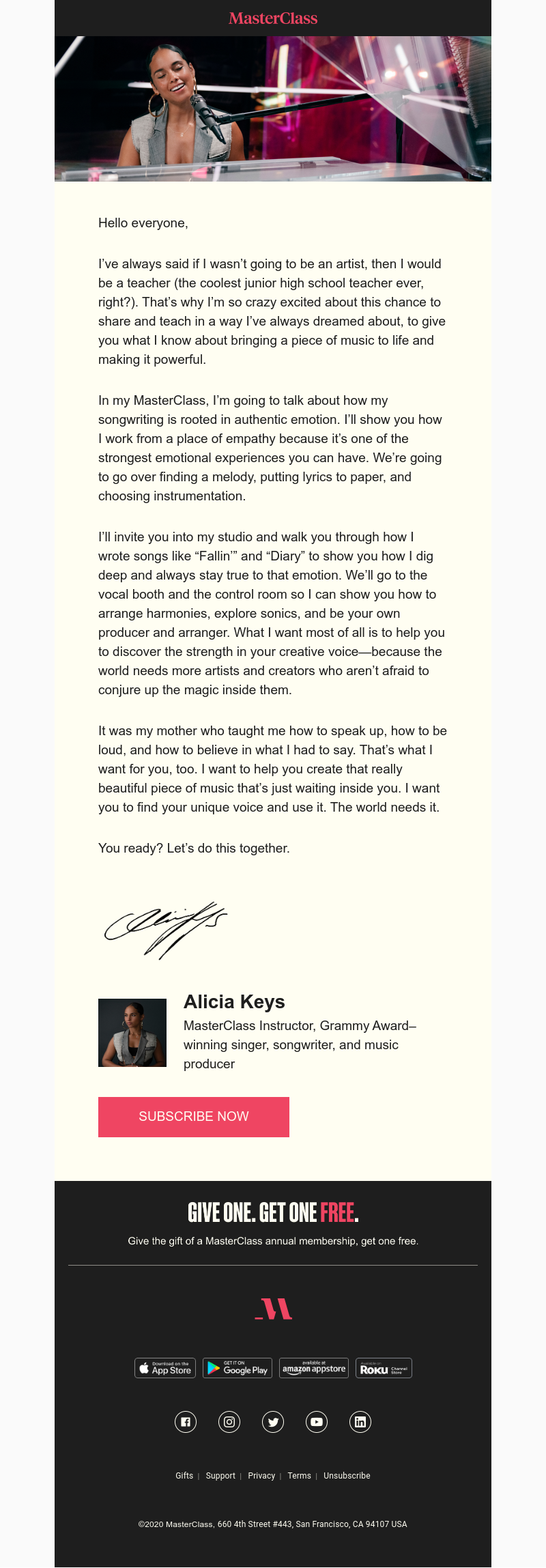  - My MasterClass on songwriting and producing is here