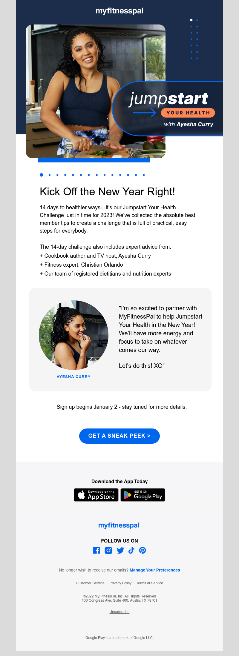 MyFitnessPal - Psst…have you heard about our challenge?