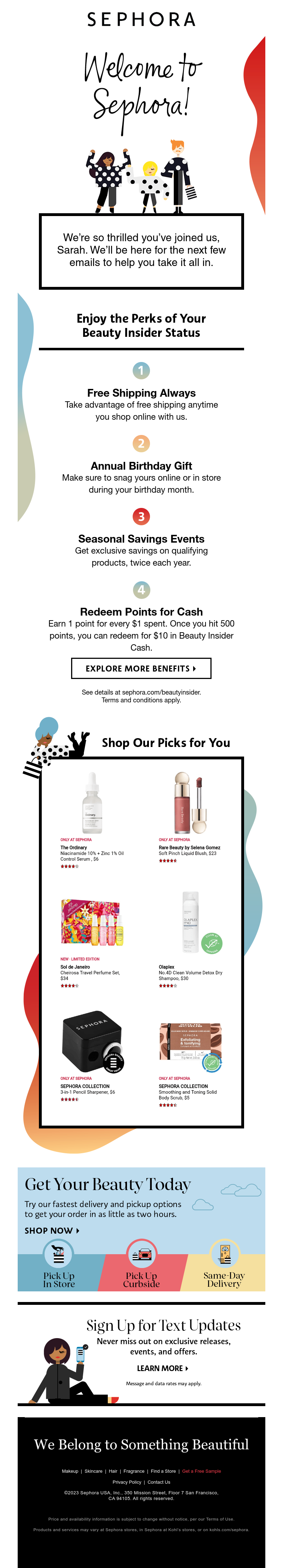  - Welcome to Sephora, Sarah! 🎉
