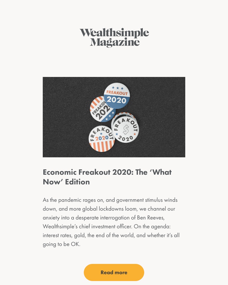 Wealthsimple - Economic Freakout 2020: The ‘What Now’ Edition