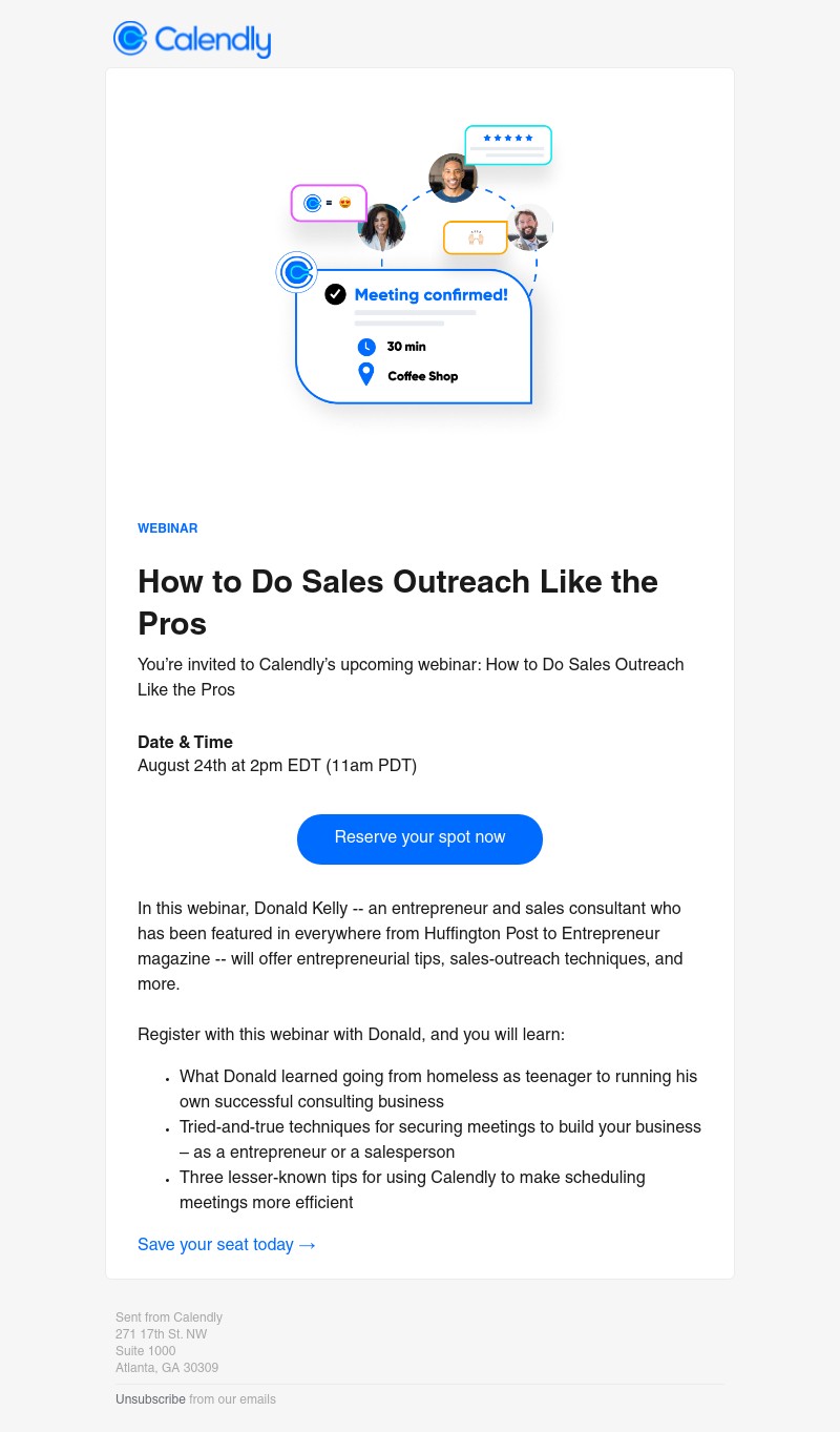 Calendly - How to do sales outreach like Donald Kelly