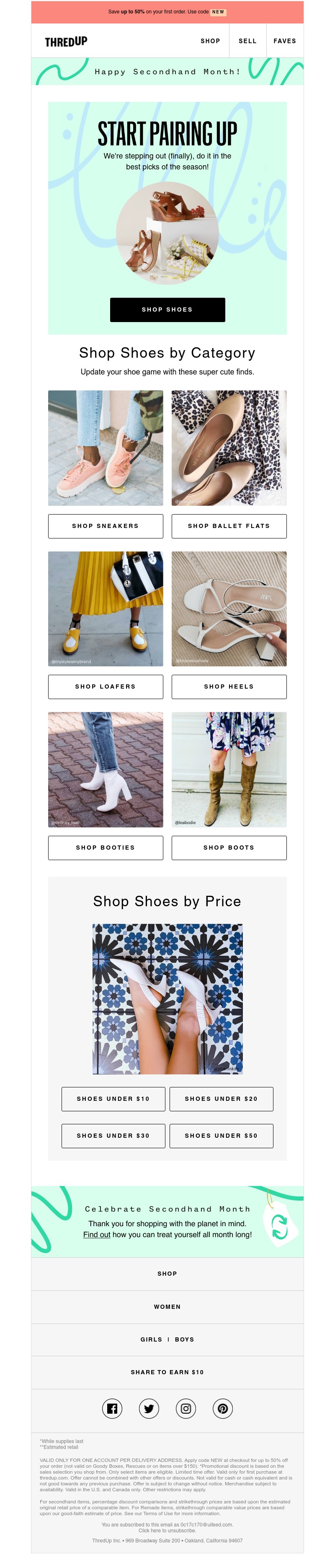 thredUP - The season's best shoes start at $8, hurry!