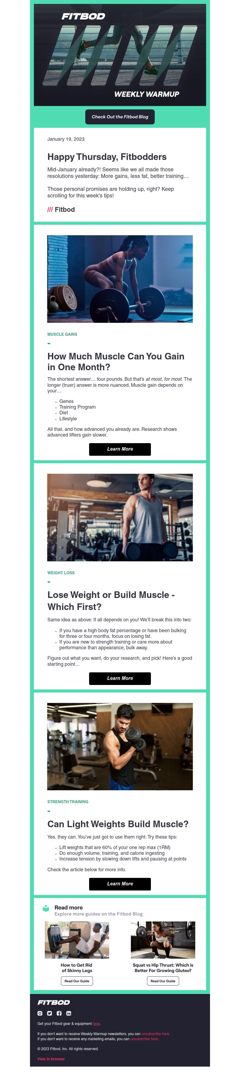 Fitbod - 💪Can light weights build muscle? [Weekly Warmup]