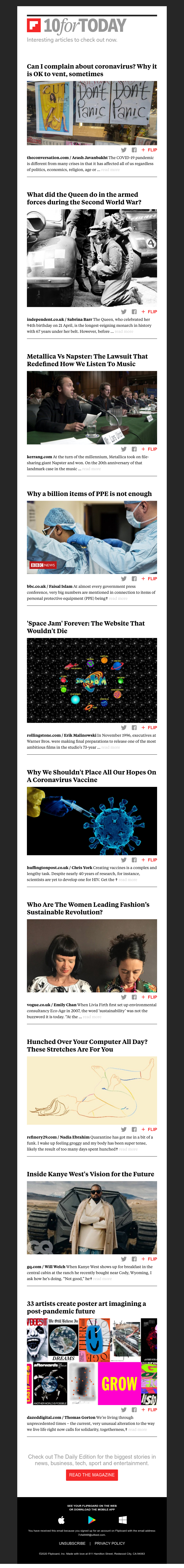 Flipboard - Can I complain about coronavirus?