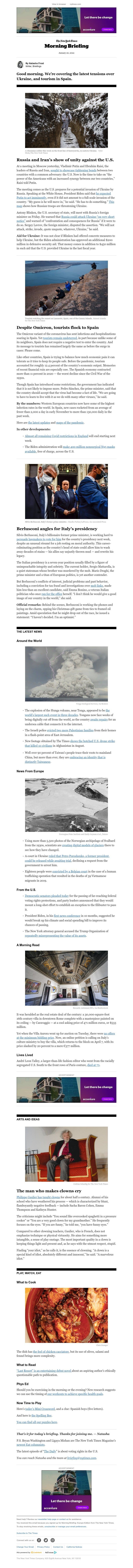 The New York Times - Your Thursday Briefing