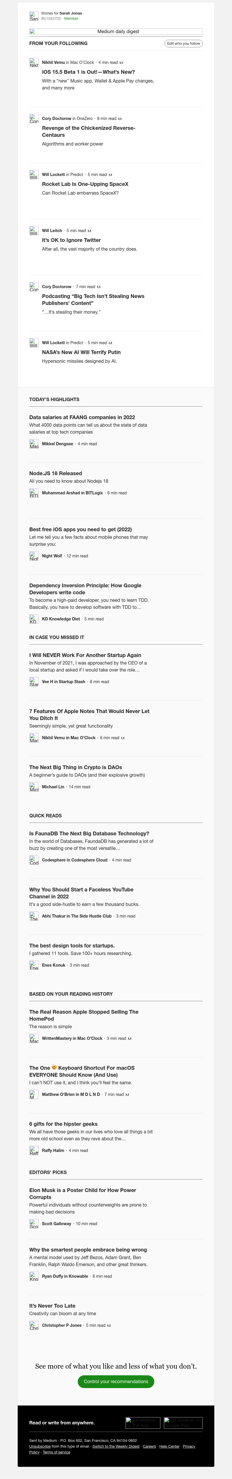 Medium - iOS 15.5 Beta 1 is Out! — What’s New? | Nikhil Vemu in Mac O’Clock