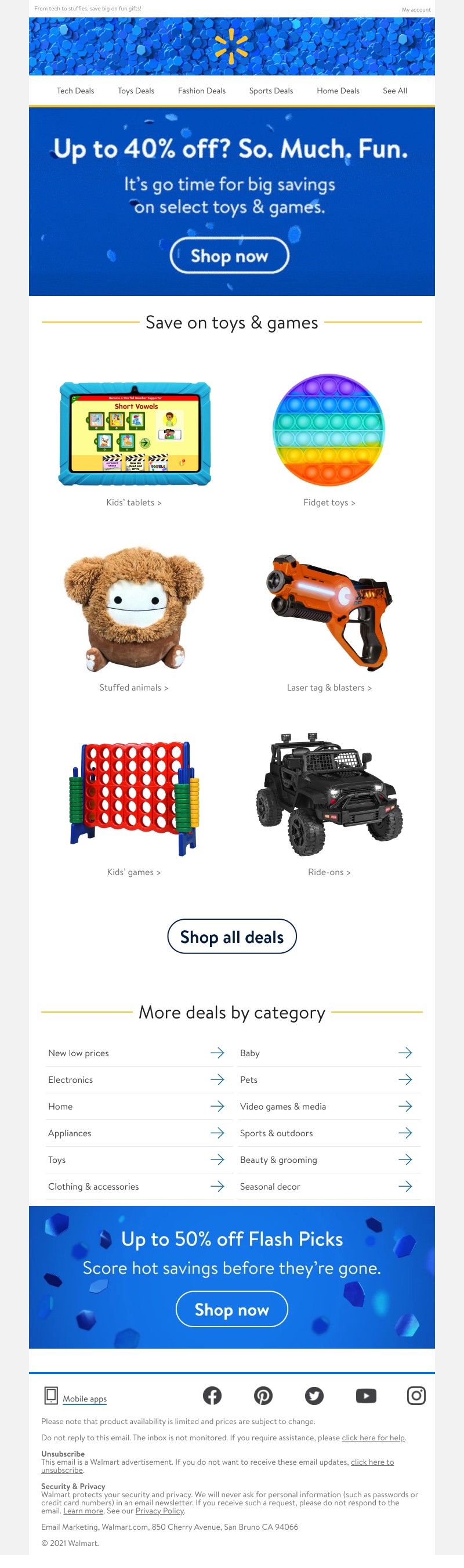 Walmart - 🌟 Up to 40% off select toys & games 🎁