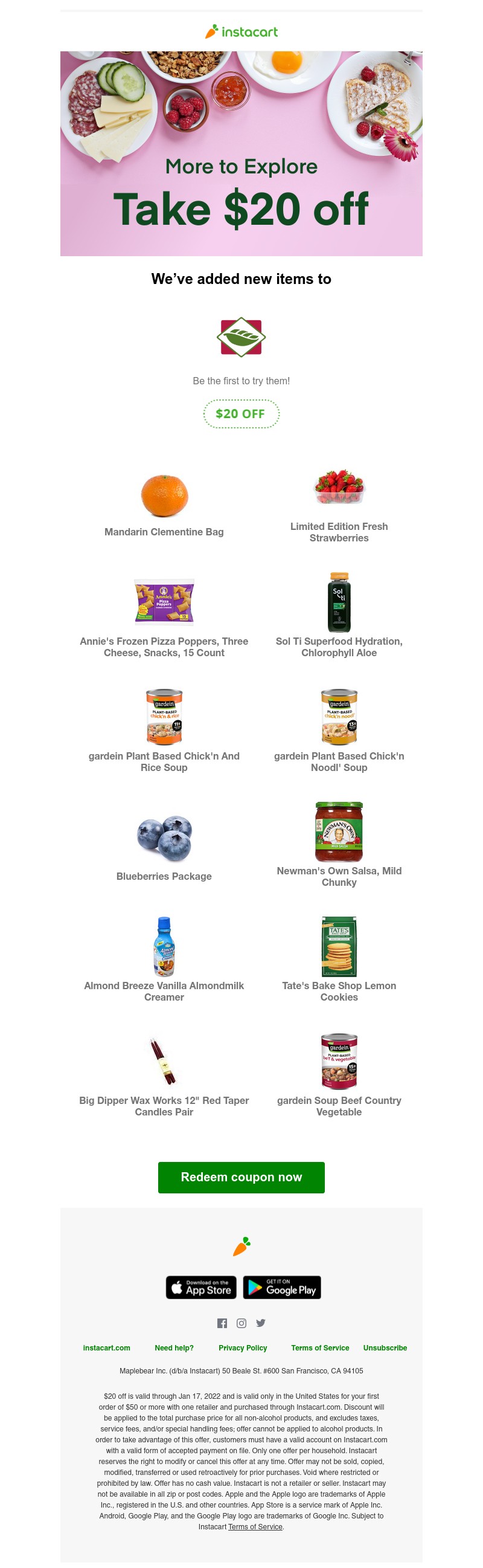 Instacart - What's new at New Leaf Community Markets by Instacart? Discover new items with $20 off your order.