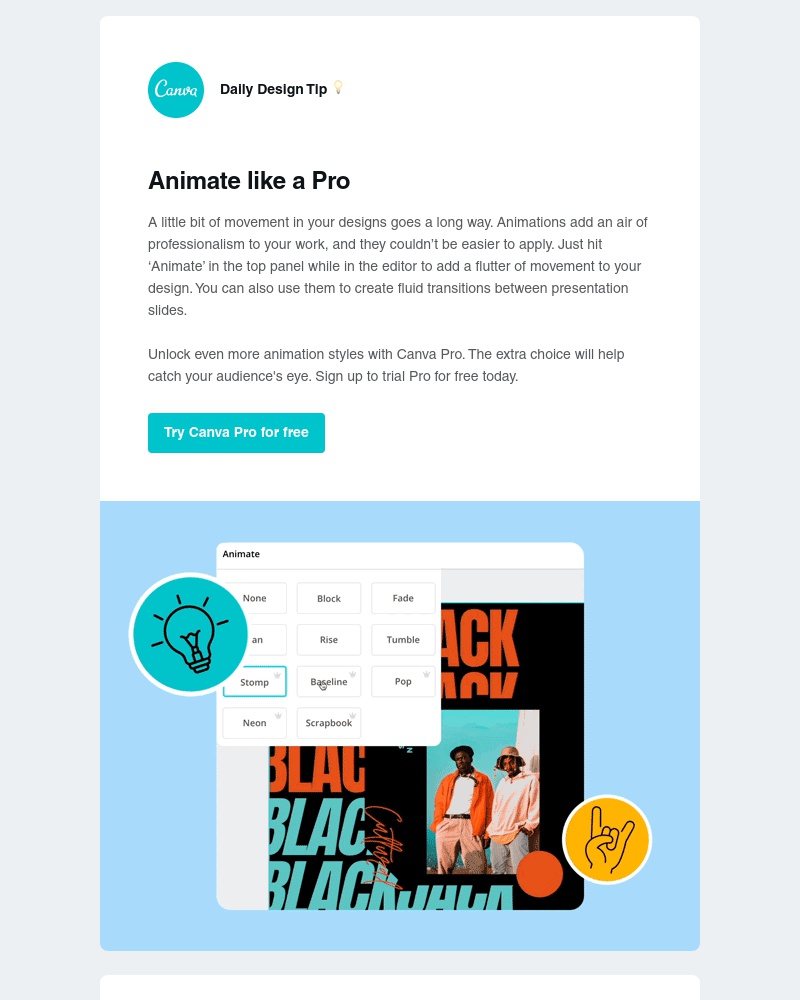 Canva - Effortlessly elevate your designs with animations