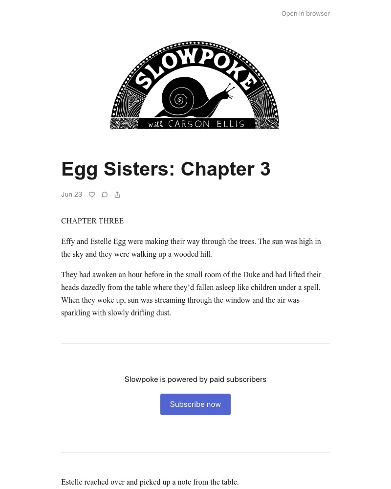 Substack - Egg Sisters: Chapter 3