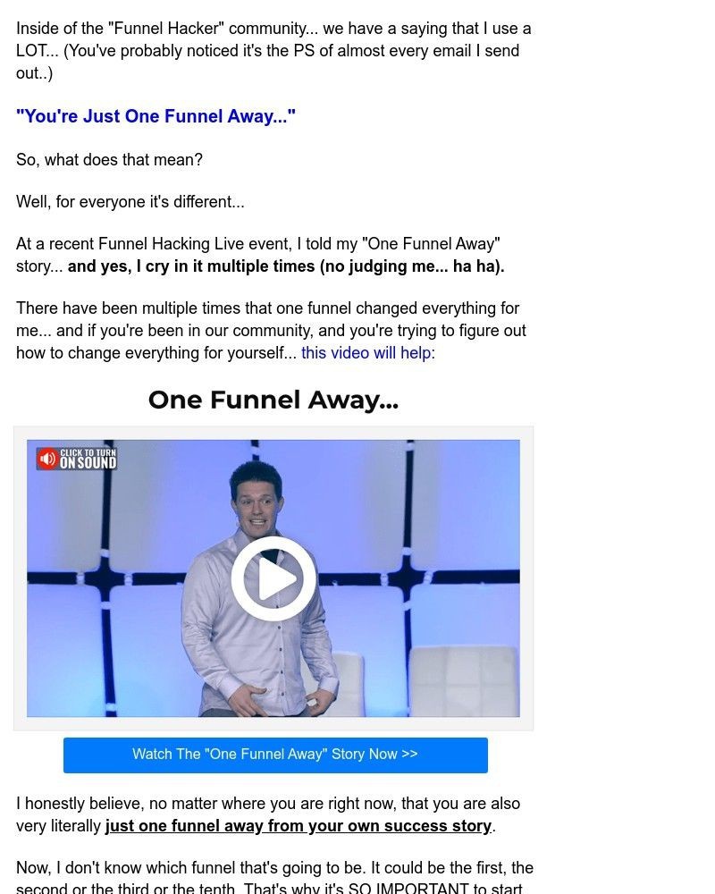 ClickFunnels - embarrassing: I cry in this video... :(
