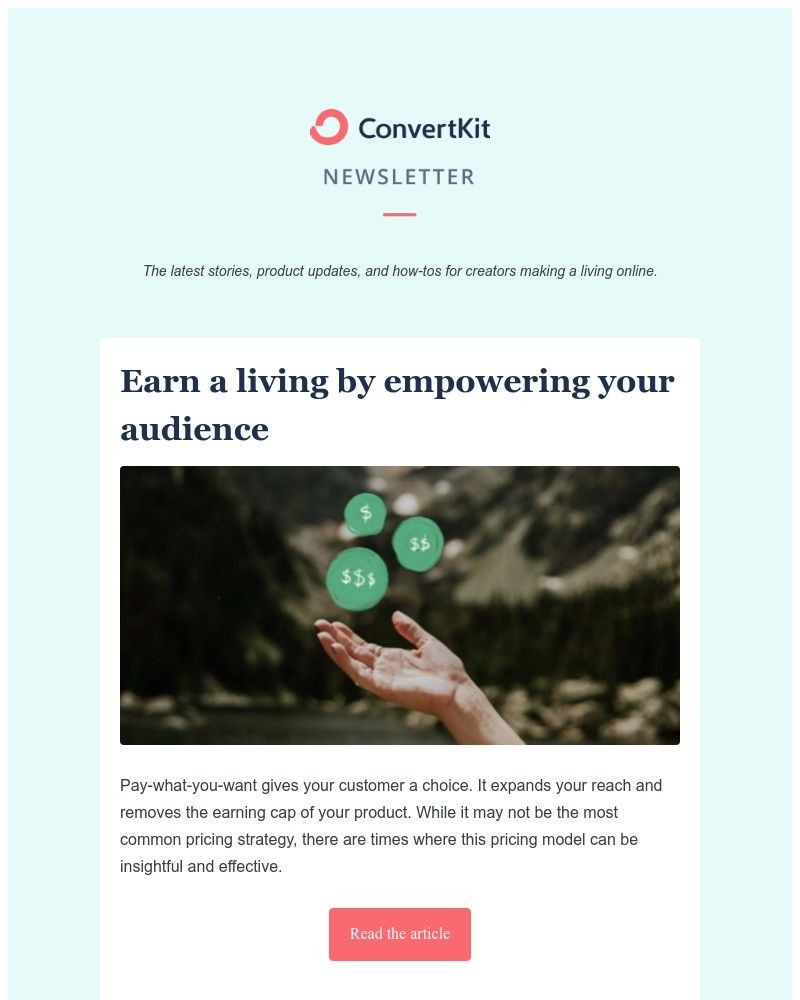 ConvertKit - Empower your audience with Pay-what-you-want pricing