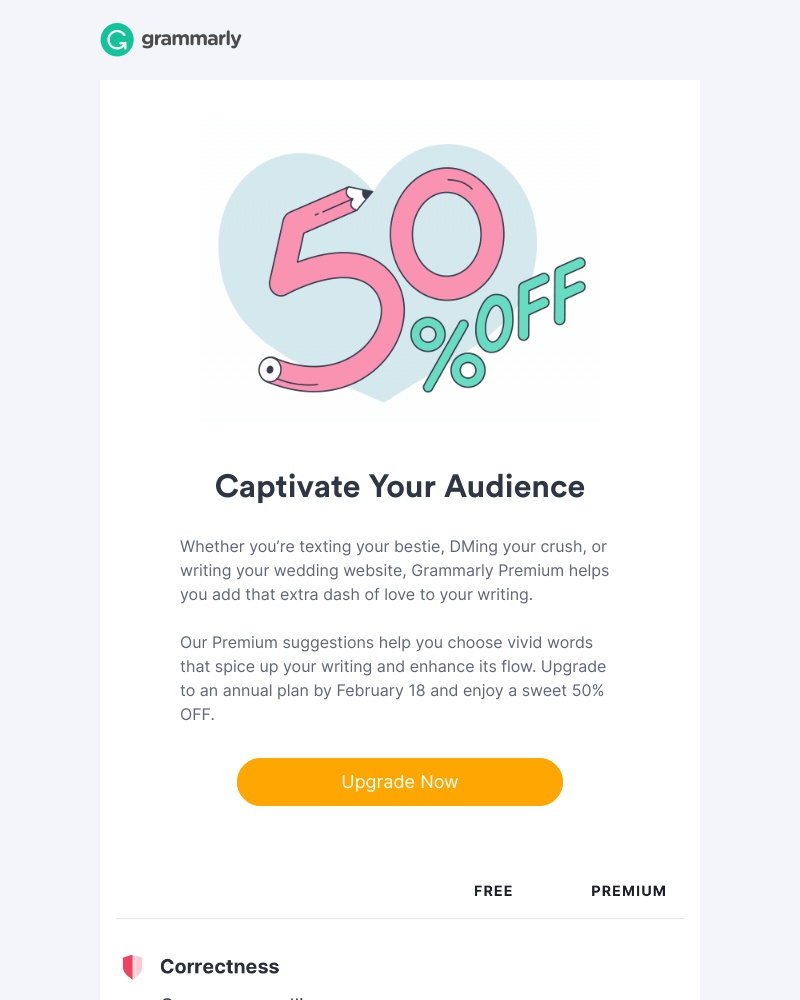 Grammarly - Engage your audience with 50% off a year of Premium
