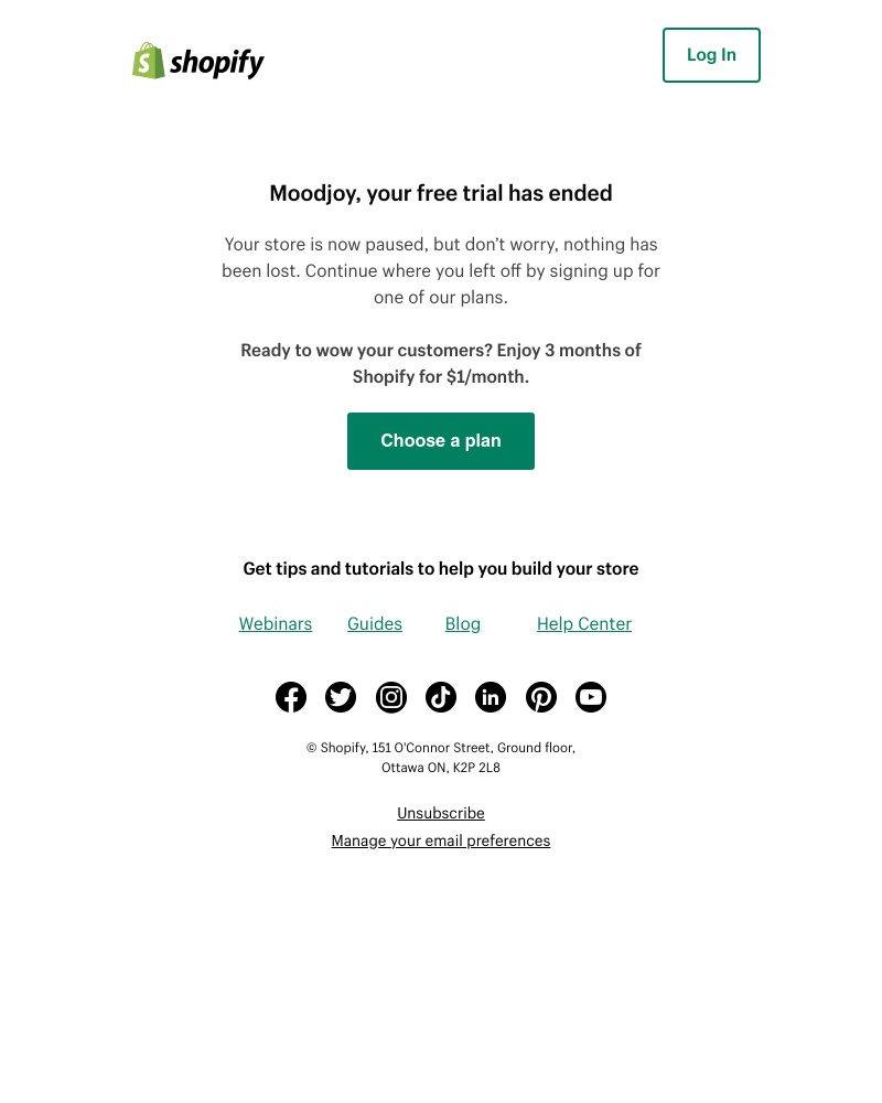 Shopify - Enjoy 3 months of Shopify for $1/month