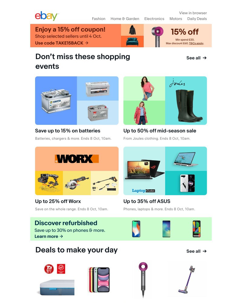 eBay - Enjoy this 15% off coupon 😍 🎟️