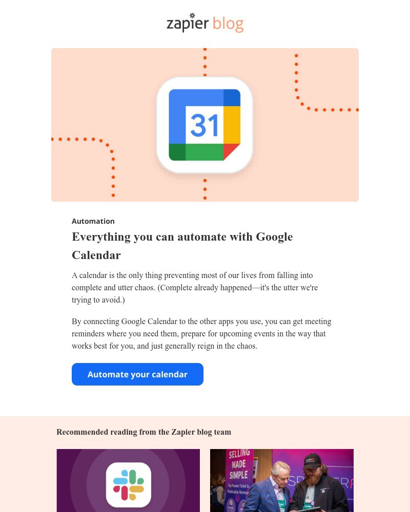 Zapier - Everything you can automate with Google Calendar