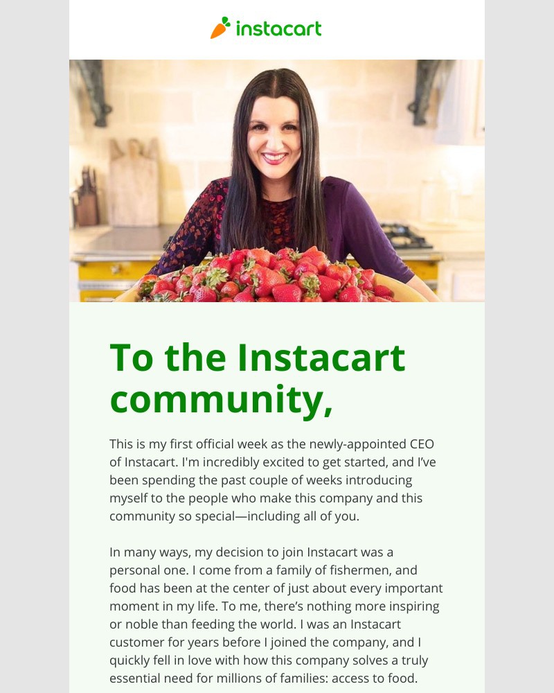 Instacart - Excited to Join the Instacart Table