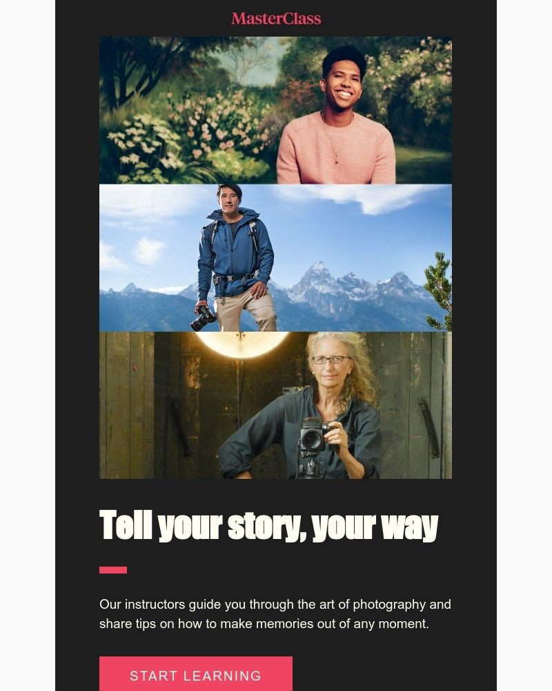  - Explore storytelling through photography