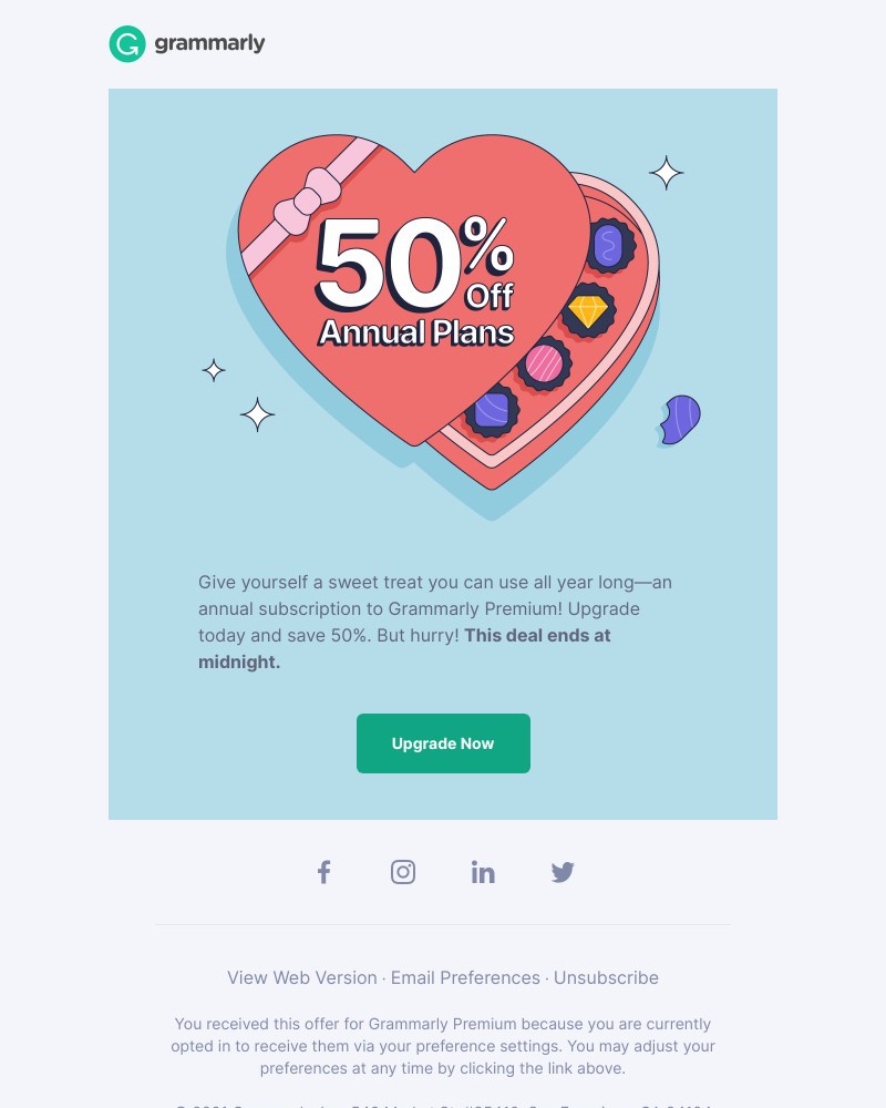 Grammarly - EXTENDED! Last chance for a sweet 50% off annual plans!