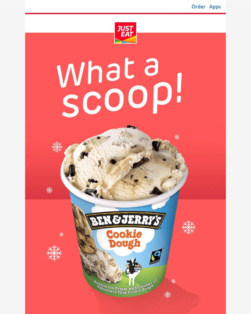 Just Eat - Extra Extra, get £2 off any Ben & Jerry’s