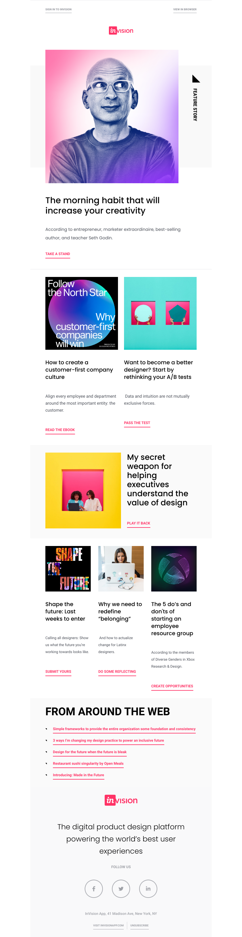 InVision - Start your day with a nice dose of creativity