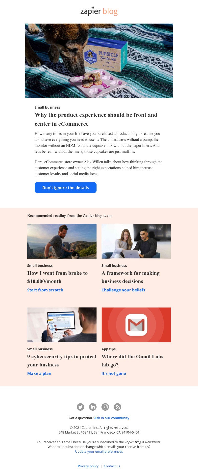 Zapier - Why the product experience should be front and center in eCommerce