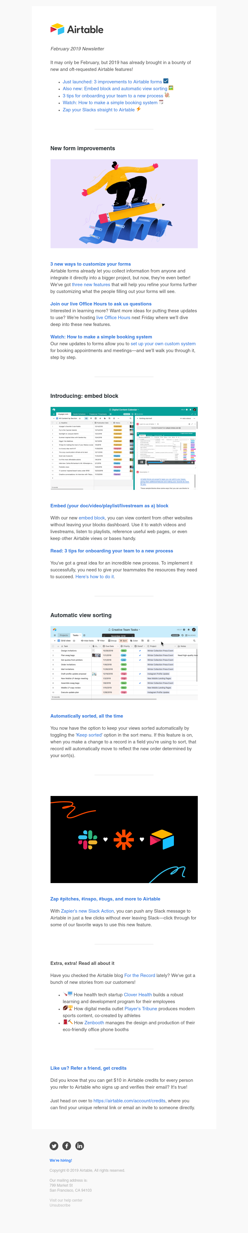 Airtable - Launch alert: major form updates, automatic view sorting, embed block, and more!